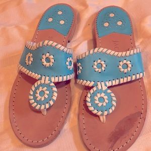 Jack Rogers size 6.5 like new - discolored bottom of shoe not noticeable on.